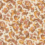 Rossi Decorated Papers from Italy - Shades of Orange Florentine 28"x40" Sheet