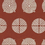 Katazome-shi Paper- Geometric Medallions on Brown 18x24" Sheet