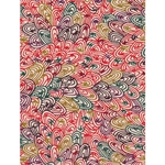 Katazome-Shi Paper- Multicolor Ripple Pattern 18x24" sheet