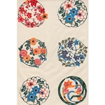 Katazome-Shi Paper- Multicolor Medallions 18x24" sheet