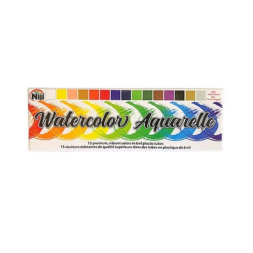 15 Color Matte Watercolor (12ml) Poly in Tube (Japan Import)