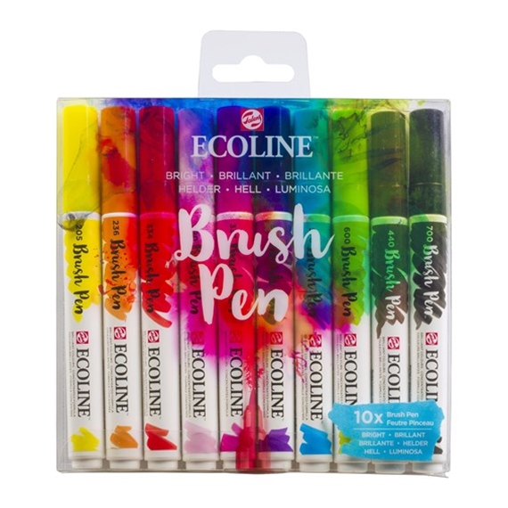 annuleren verlangen schuur Ecoline Brush Pen Set of 10 - Bright
