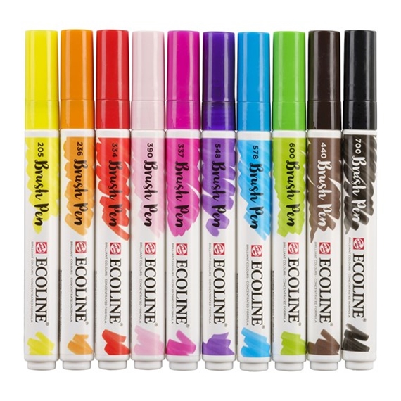 annuleren verlangen schuur Ecoline Brush Pen Set of 10 - Bright
