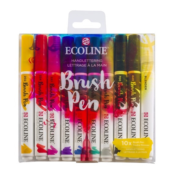 Ecoline Brush Pen Set 10 - Handlettering